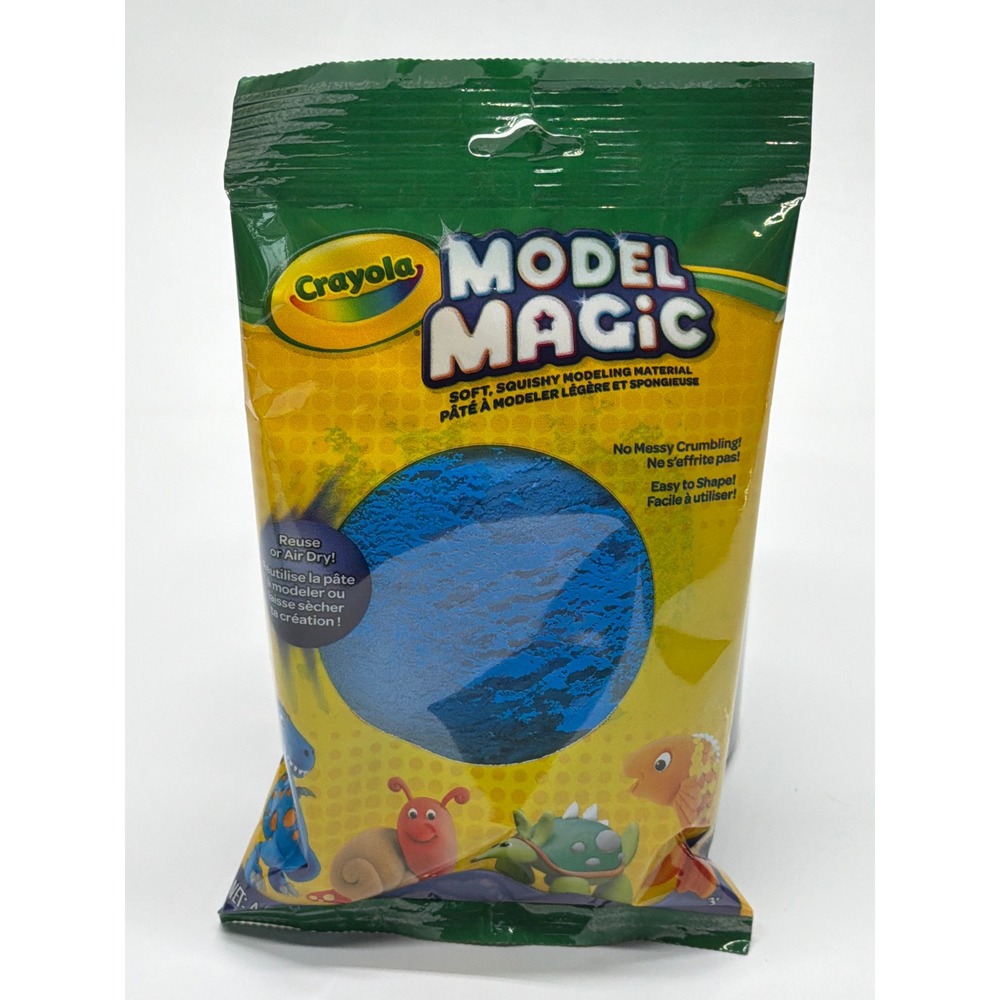 Crayola Model Magic Blue 4oz Air Dry Modeling Material Soft Squishy 57-4442 NEW